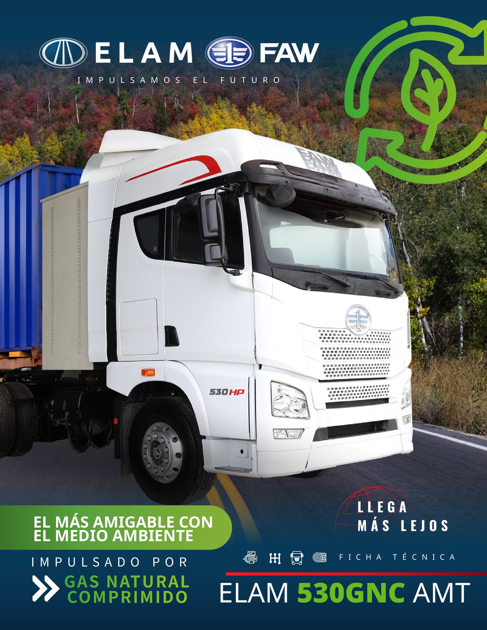 FAW Tractocamión 530GNC AMT