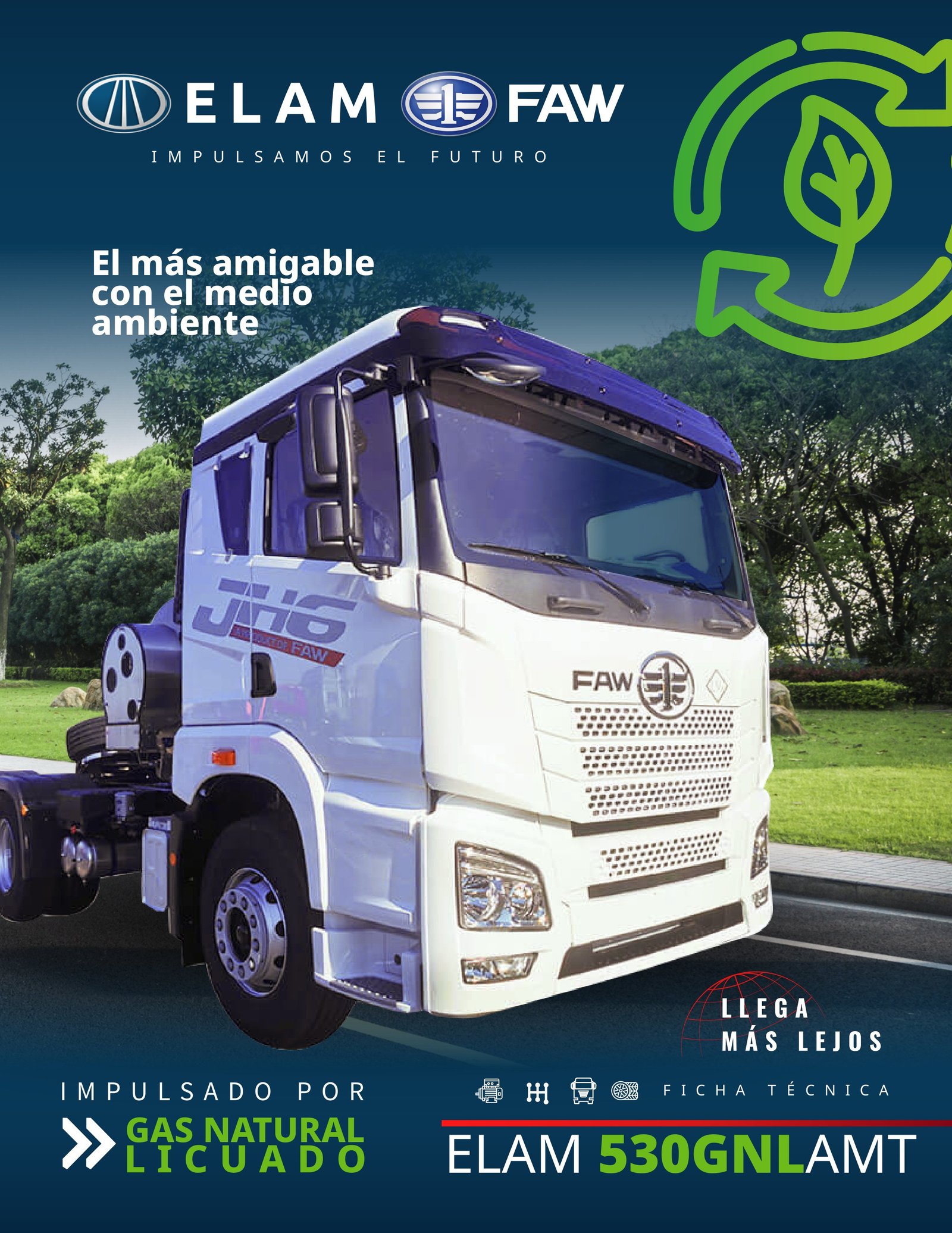 FAW Tractocamión 530GNL AMT